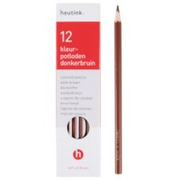Crayons hexagonal Goldline - Heutink - Carton of 12 - Dark brown