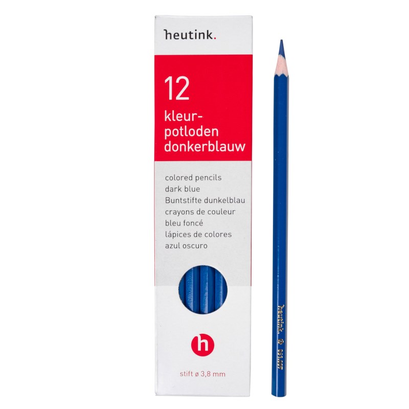Crayons hexagonal Goldline - Heutink - Carton of 12 - Dark blue