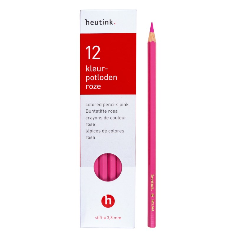 Crayons hexagonal Goldline - Heutink - Carton of 12 - Pink