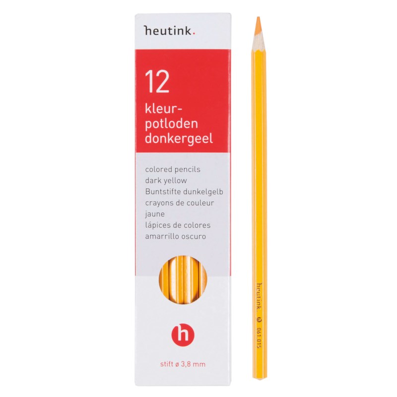 Colored Pencils hexagonal Goldline - Heutink - Carton of 12 - Yellow