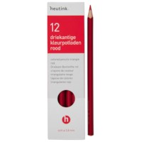 Crayons triangular Goldline - Heutink - Carton of 12 - Red