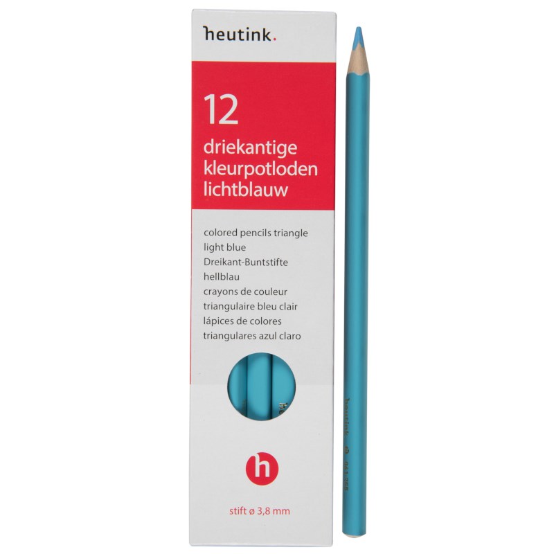 Crayons triangular Goldline - Heutink - Carton of 12 - Light blue