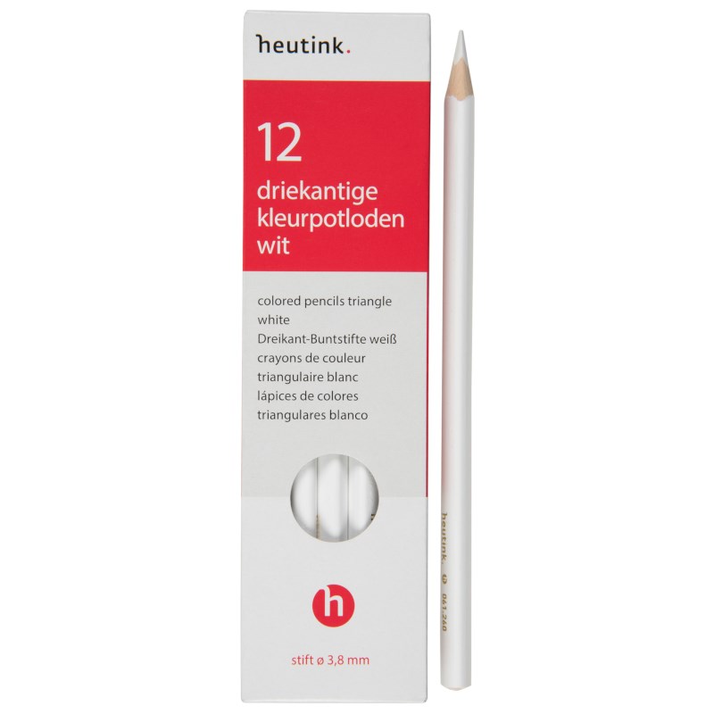 Crayons triangular Goldline - Heutink - Carton of 12 - White