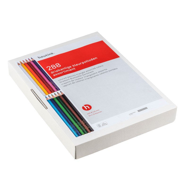 Crayons triangular Goldline - Heutink - Carton of 288 - Assorted colours