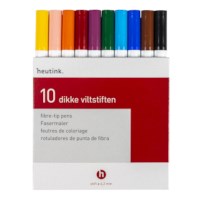 Felt tip pens - Thick Goldline - Heutink - Box of 10 colours