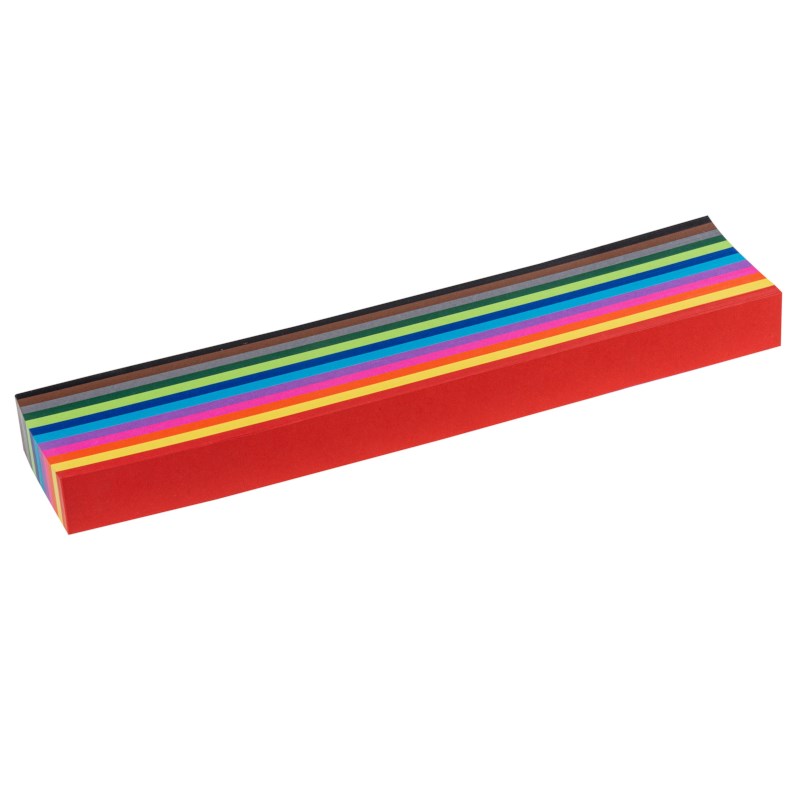 Weaving strips, 120 gsm, 50 x 4 cm, 480 strips, 12 colours