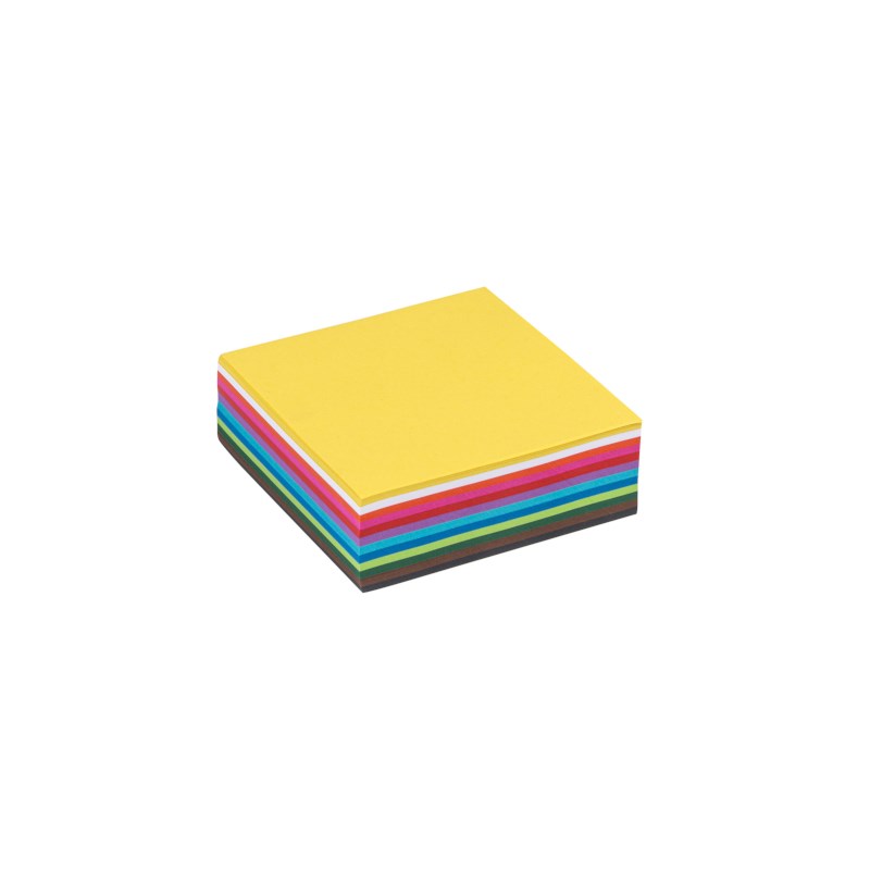 Craft paper 60 grams - Square - 12 colours - 10 x 10 cm