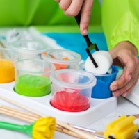 Paint pot holder - With 6 non-spill paint pots 125 ml