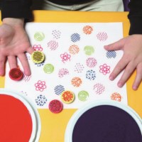 Clay/paint finger printers - Set of 8 pcs.
